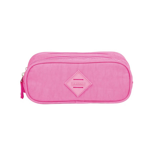 Estojo Sestini Crinkle Rosa - 3 Compartimentos