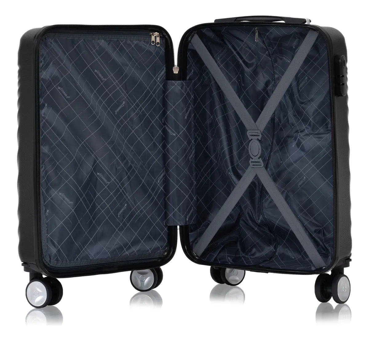 Mala Pequena De Viagem De Bordo Nova 4 Rodas Rigida Cadeado